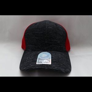 Red and black unisex cap